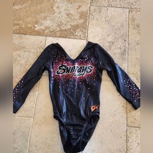 GK BLACK 3/4 SLEEVE SHOW LEOTARD CHIKD LARGE